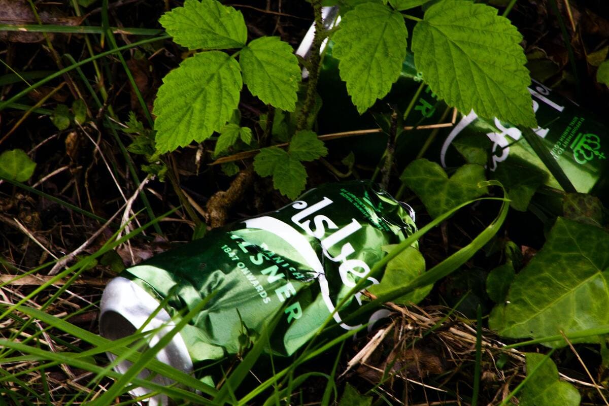 Carlsberg Bierdosen. Schützt man so den Wald?